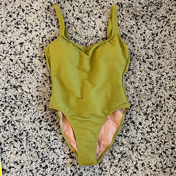 J. Crew Swim Ribbed Square Neck One Piece Swim Poshmark